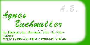 agnes buchmuller business card